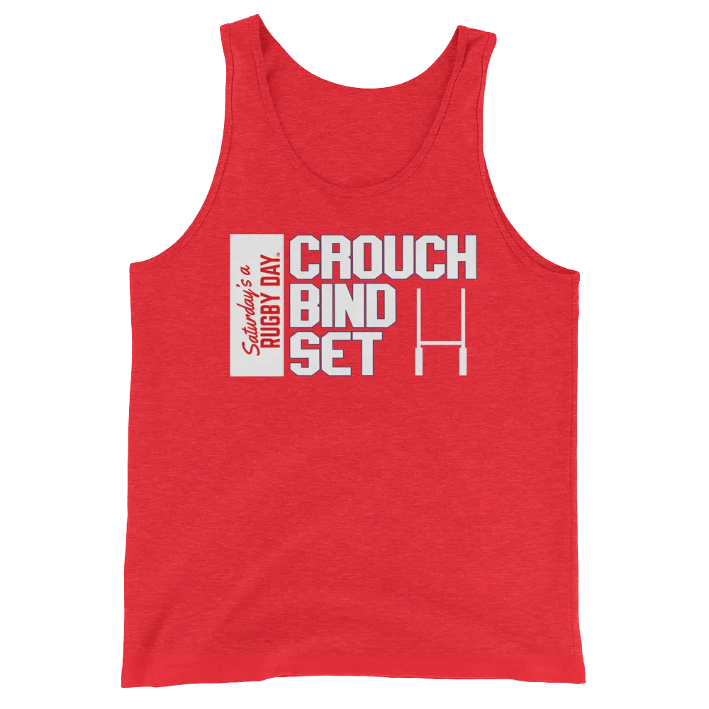 Crouch, Bind, Set Red Block Tank Top