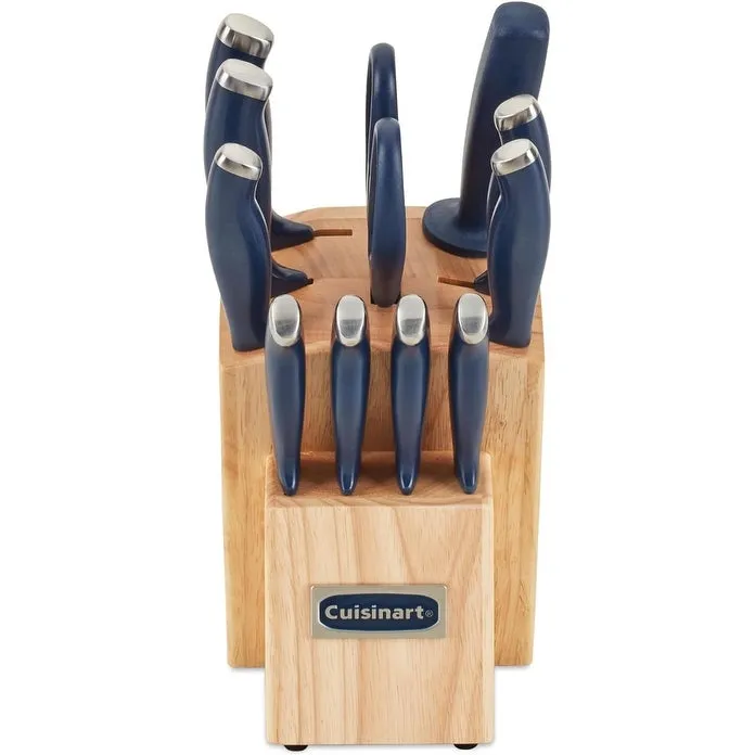 Cuisinart C77SSN-12P Color Pro Collection 12 Piece Knife Block Set, Navy