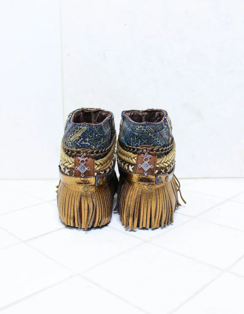 Custom Made Boho Sandals in Brown | SIZE 38