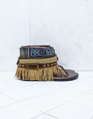 Custom Made Boho Sandals in Brown | SIZE 39