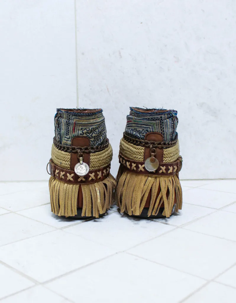 Custom Made Boho Sandals in Brown | SIZE 39