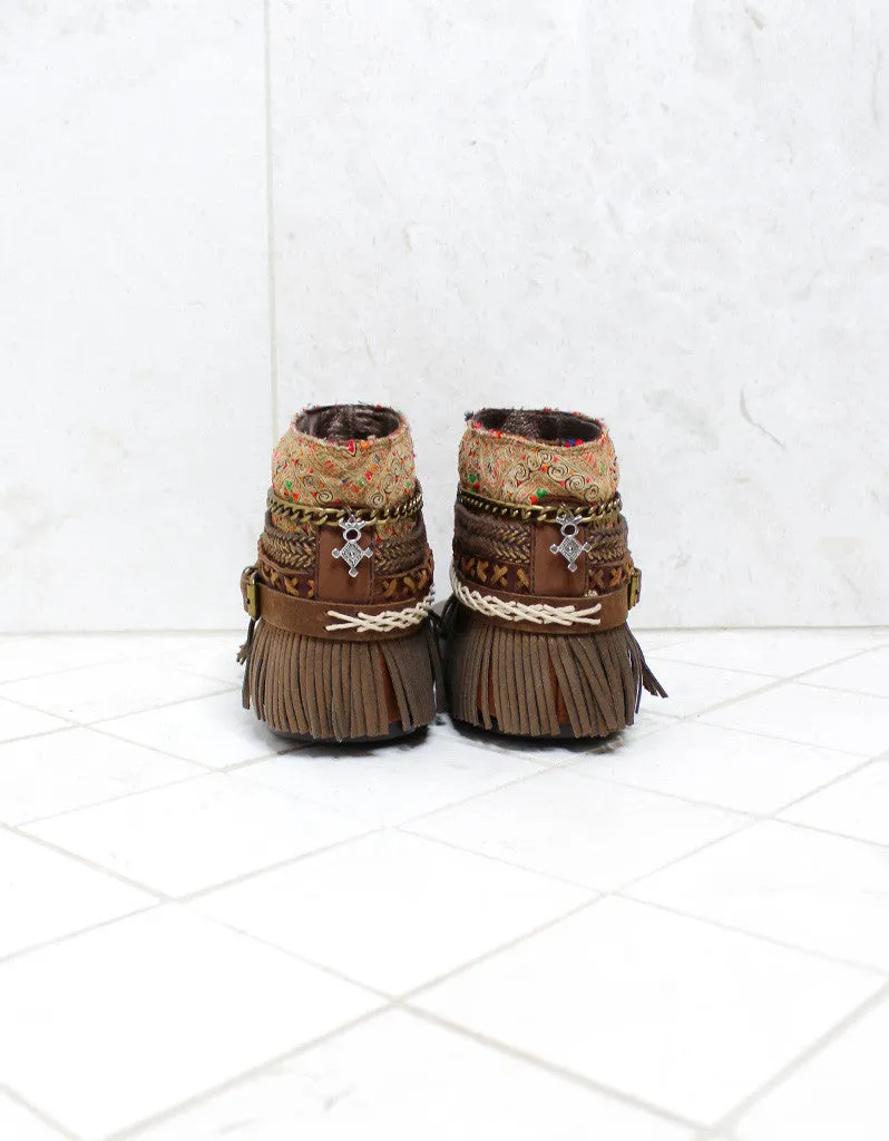 Custom Made Boho Sandals in Brown | SIZE 40