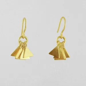 Dainty Triangle Dangle Earrings