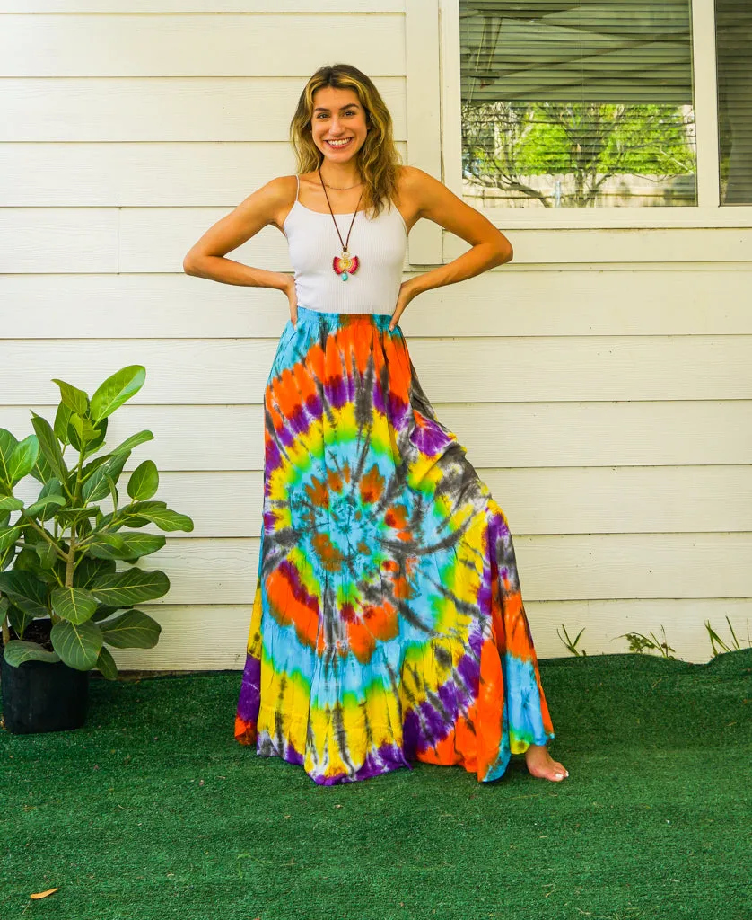 Dancing in the Sand Hand Dyed Tiered Maxi Skirt
