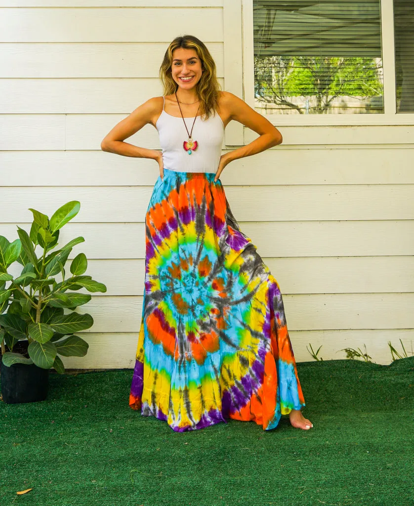 Dancing in the Sand Hand Dyed Tiered Maxi Skirt