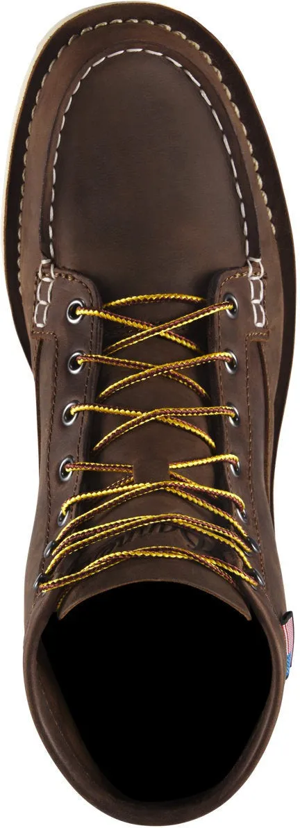 Danner Men's Bull Run GTX 6" Steel Toe WP Slip Resist Work Boot -Brown- 15589