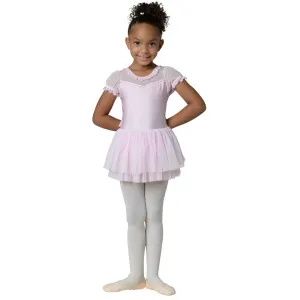 Danshuz 22201C Zip Back Ballet Dress Pink - Girls