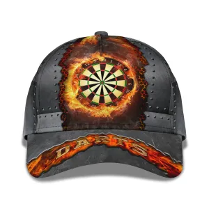 Dart Board on Fire Classic Cap