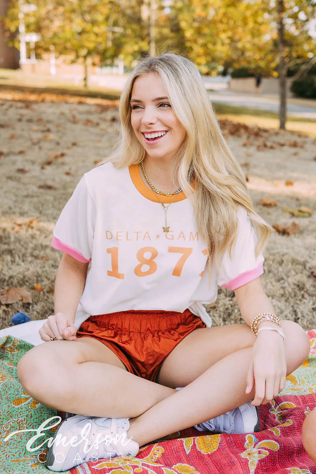 Delta Gamma PR Classic Colorblock Ringer Tee