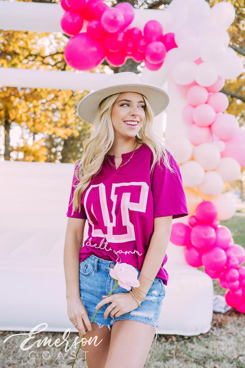Delta Gamma PR Simple Notch Tee