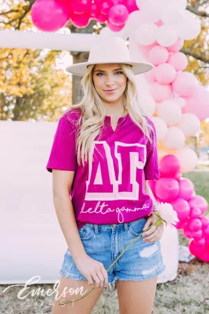 Delta Gamma PR Simple Notch Tee