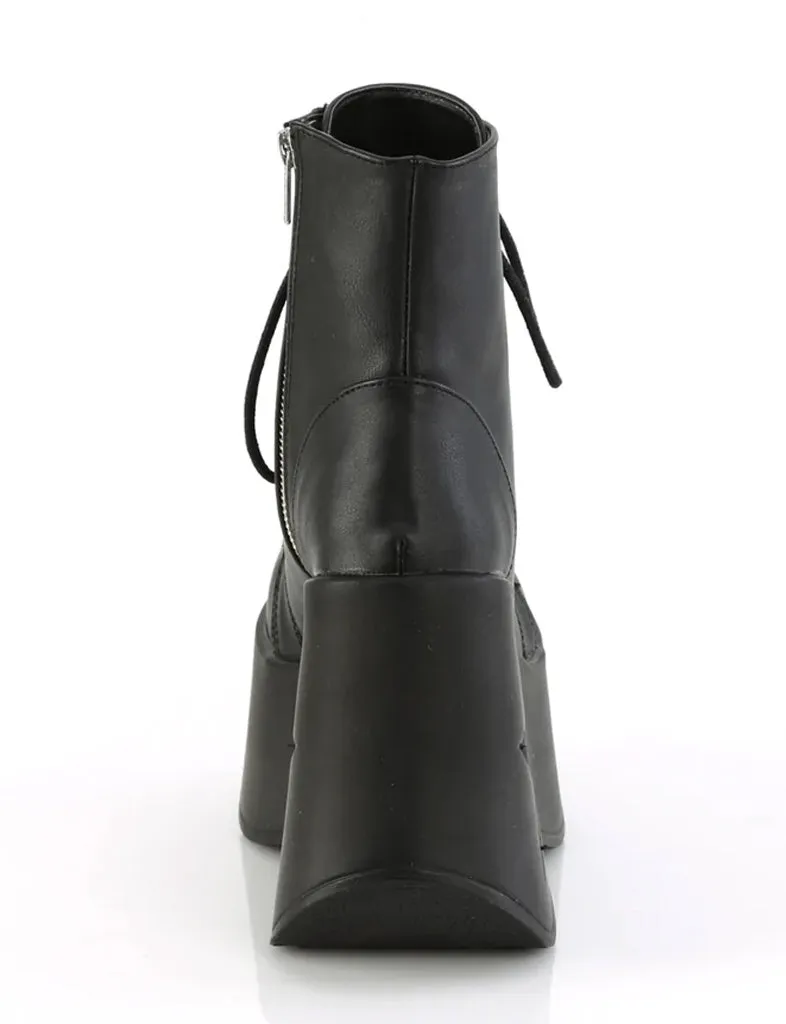 DEMONIA DYNAMITE-106 - BLACK STRETCH VEGAN LEATHER ✰ PRE ORDER ✰