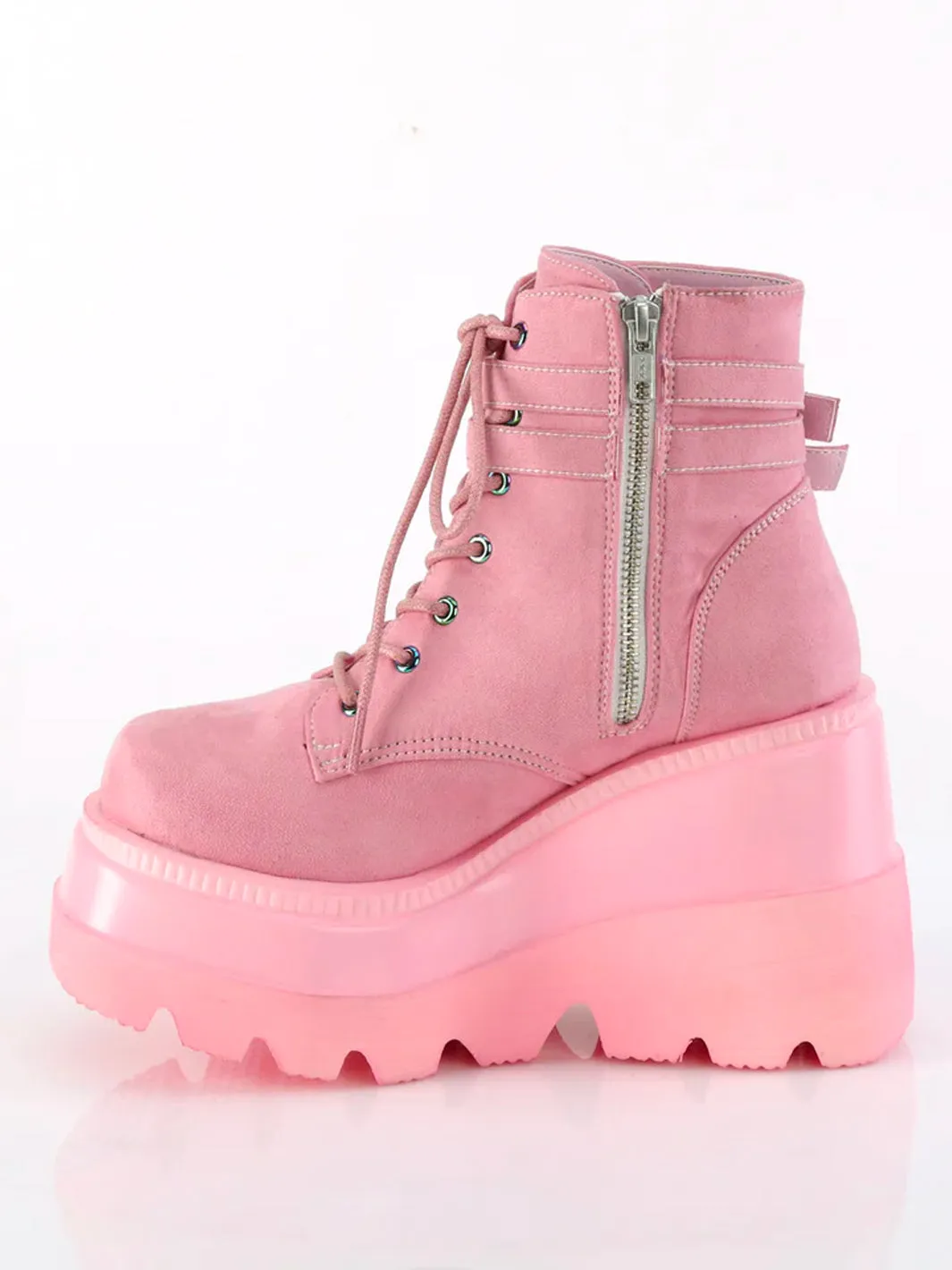 DEMONIA SHAKER 52 - PINK VEGAN SUEDE ✰ PRE ORDER ✰