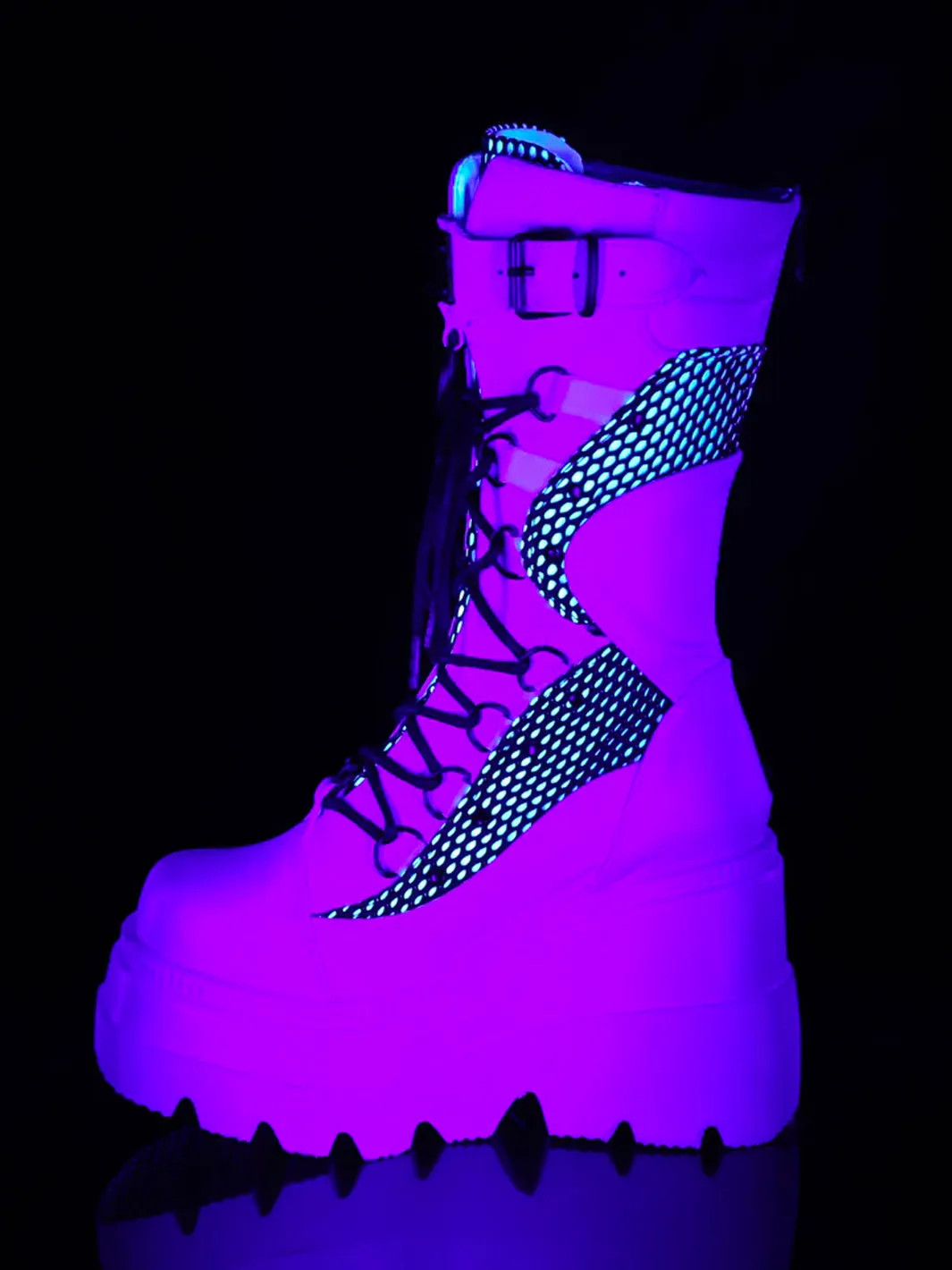 DEMONIA SHAKER-70 - WHITE VEGAN LEATHER ✰ PRE ORDER ✰
