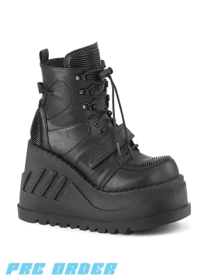 DEMONIA STOMP-13 - BLACK VEGAN LEATHER ✰ PRE ORDER ✰