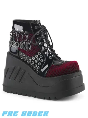DEMONIA STOMP-18 - BLACK & BURGUNDY  ✰ PRE ORDER ✰