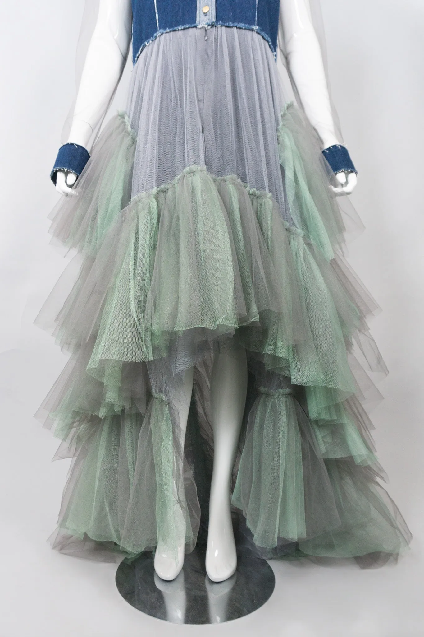 Denim Tulle Mermaid Dress