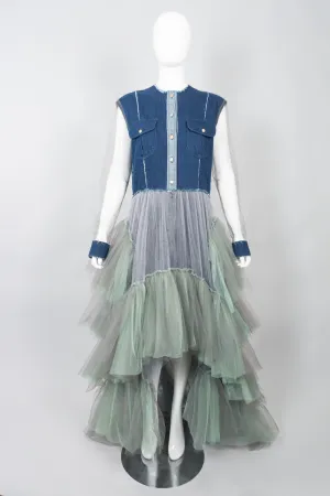Denim Tulle Mermaid Dress