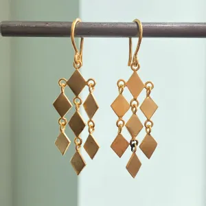 Diamond Shaped Chandelier Earrings