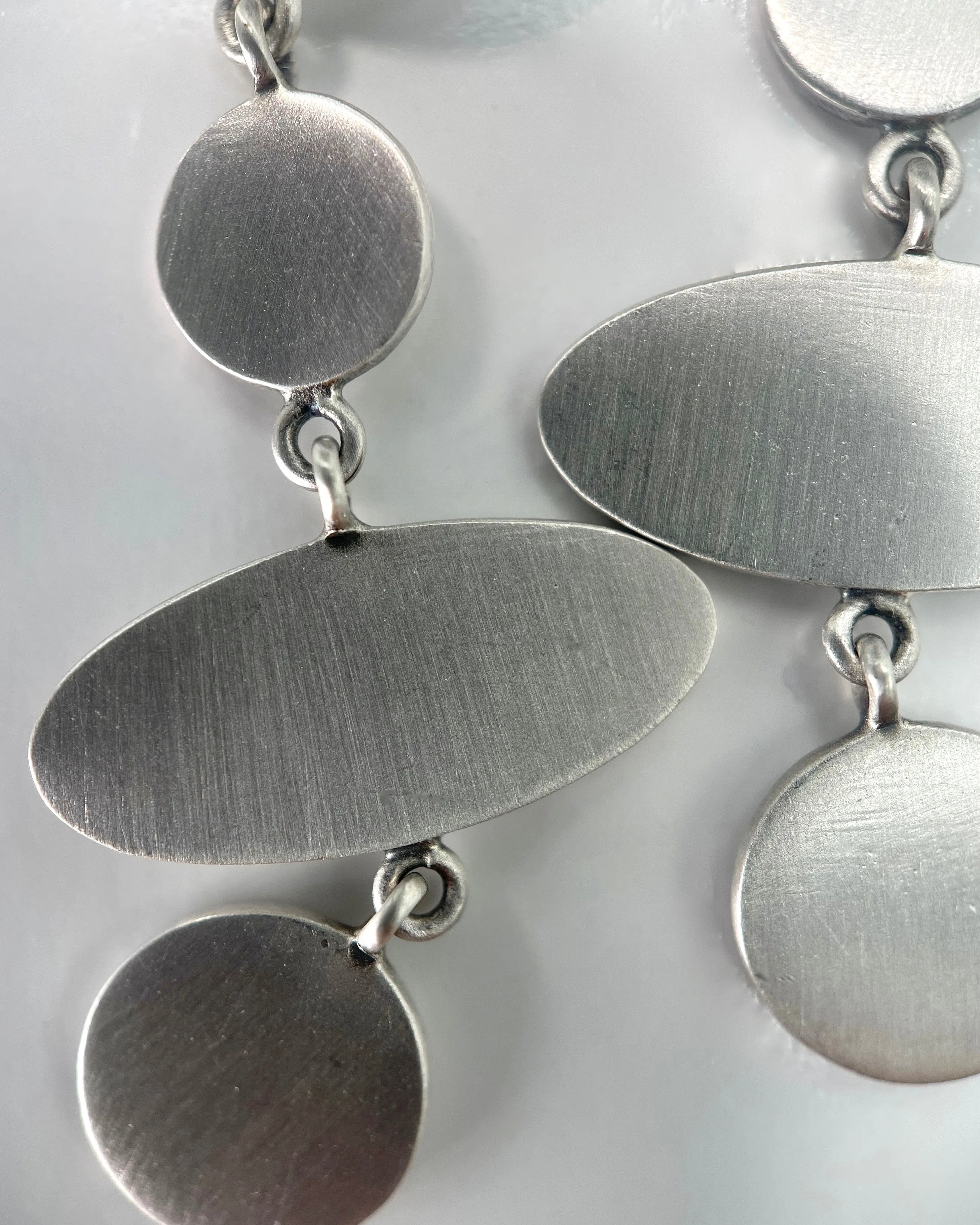 Disc & Ellipse Dangle Earrings