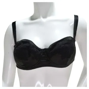 Dolce & Gabanna Black Lace Detail Balconette Bra