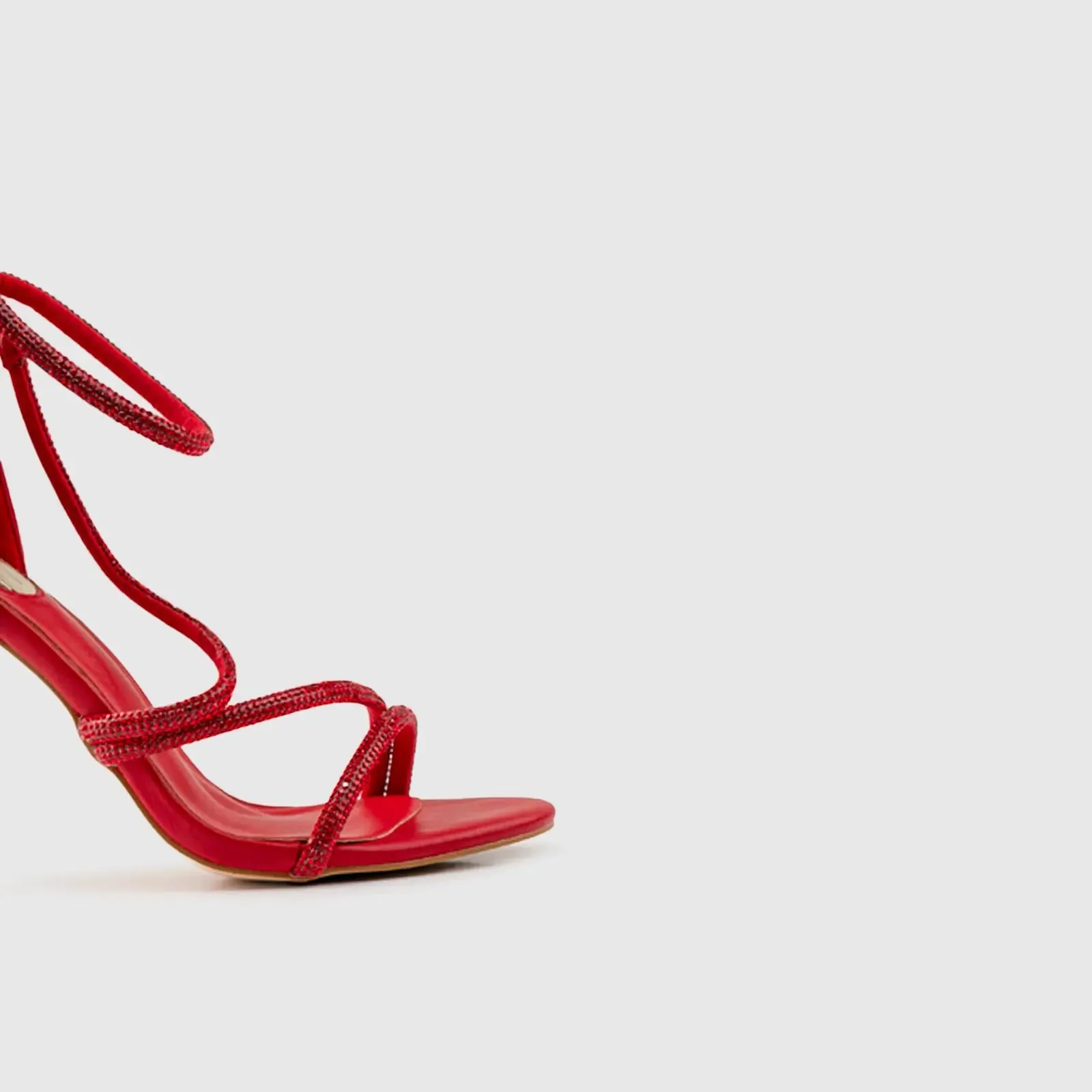 Dress Heel Evening Sandal Red 01601