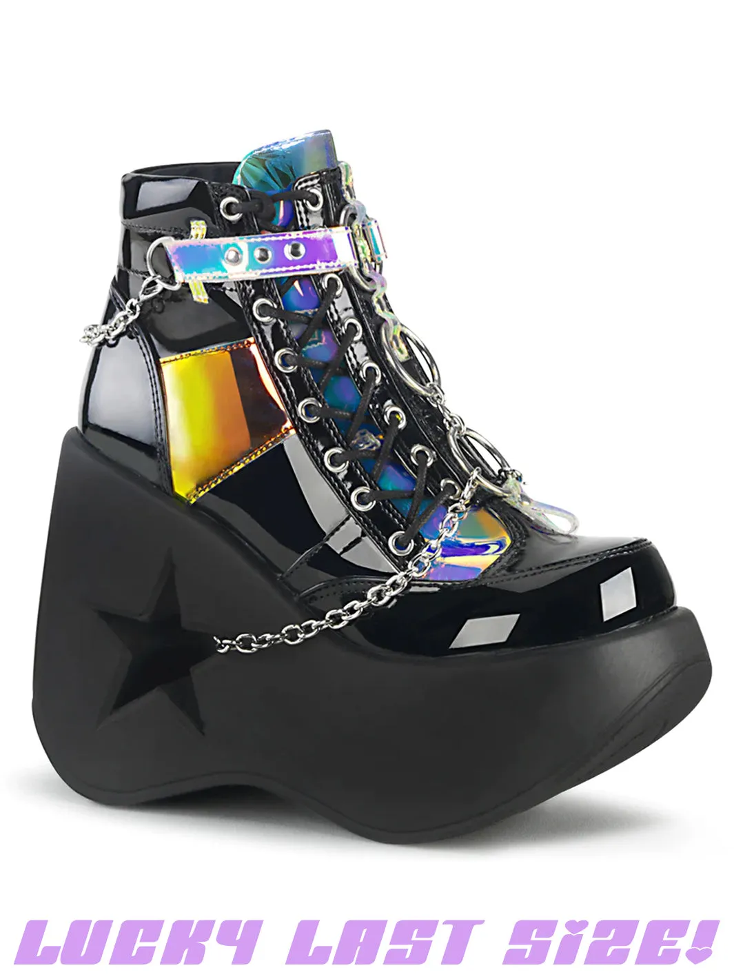 DYNAMITE-101 - BLACK PATENT MIRROR - US SIZE 11