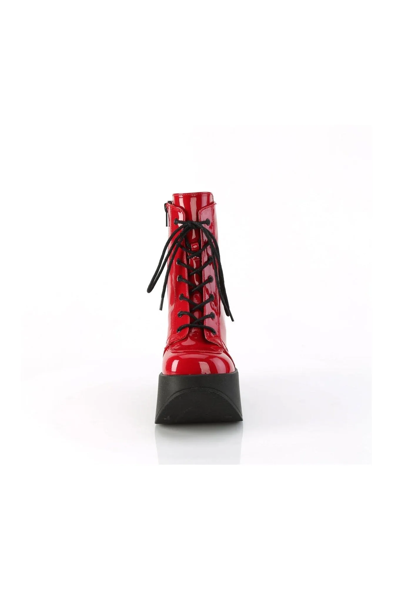 DYNAMITE-106 Red Patent Ankle Boot