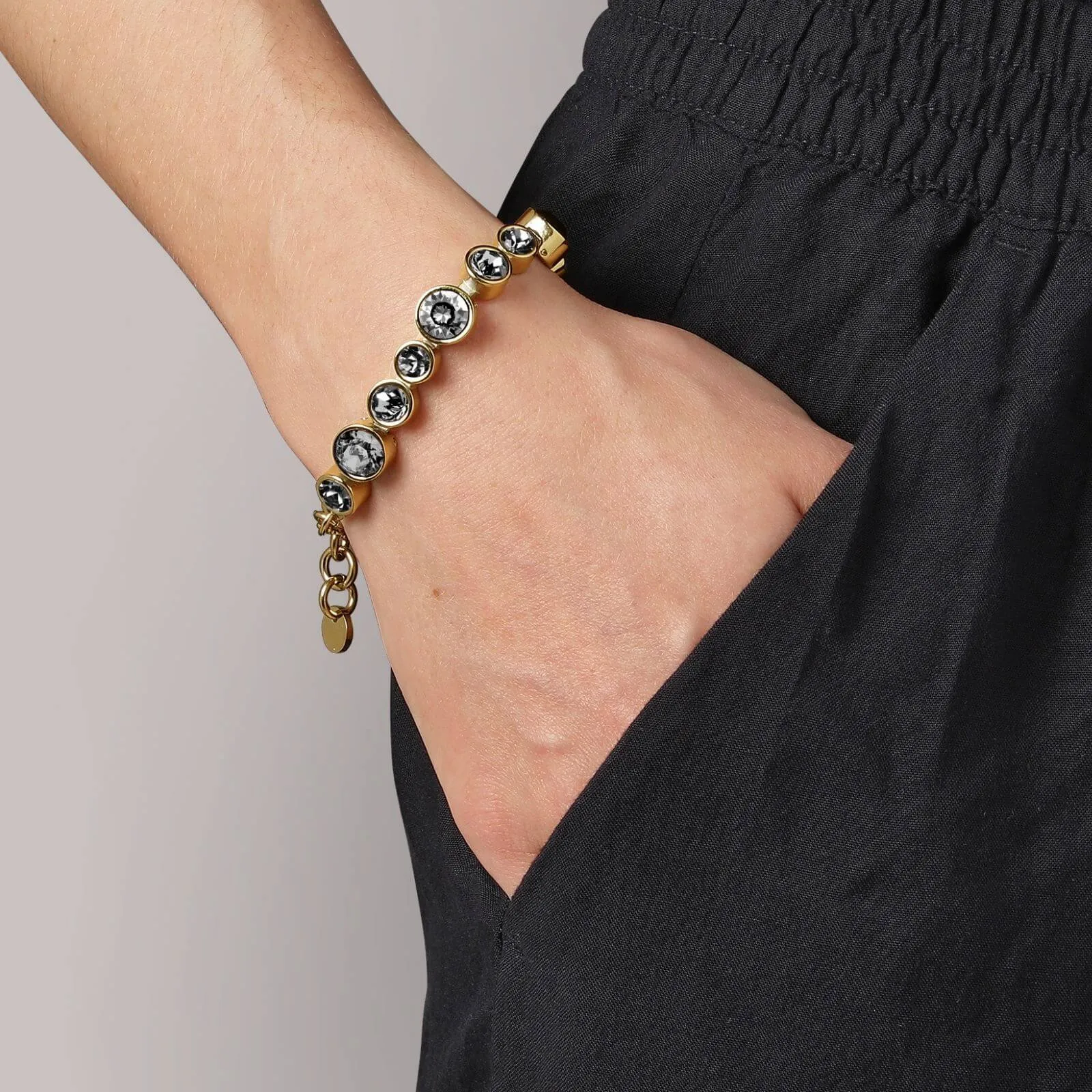Dyrberg Kern Calice Gold Bracelet - Grey Mix