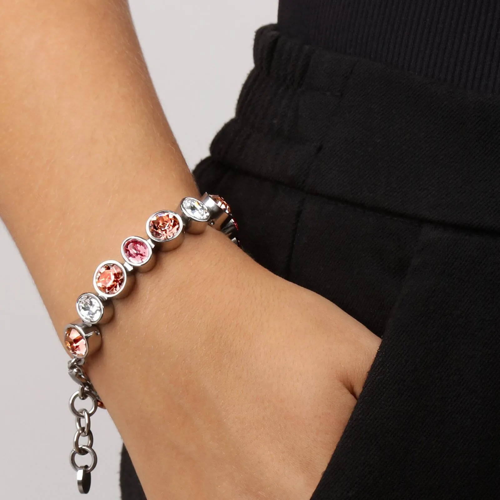 Dyrberg Kern Elaine Silver Bracelet - Light Rose
