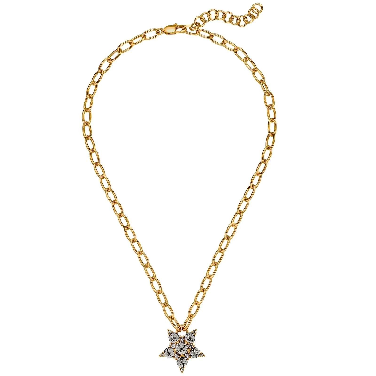 Dyrberg Kern Sagitta Gold Necklace - Grey