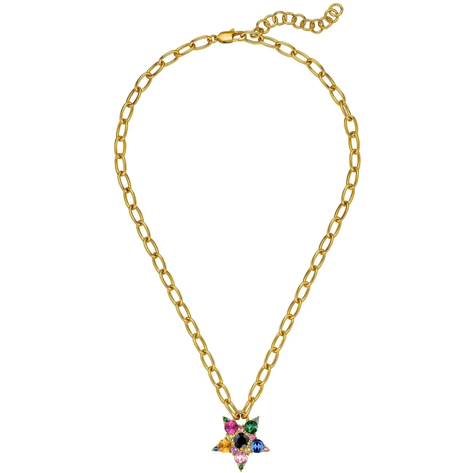 Dyrberg Kern Sagitta Gold Necklace - Rainbow