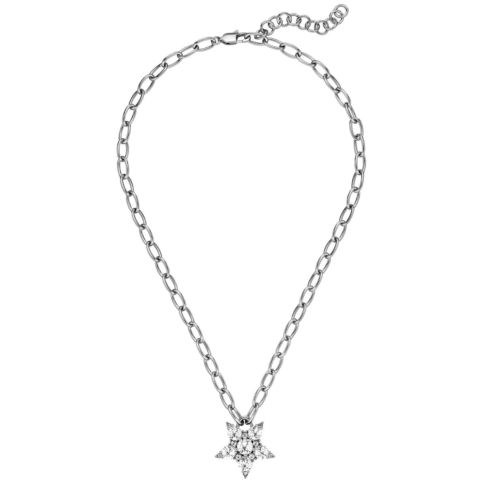 Dyrberg Kern Sagitta Silver Necklace - Clear Crystal
