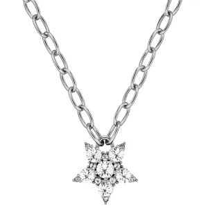 Dyrberg Kern Sagitta Silver Necklace - Clear Crystal