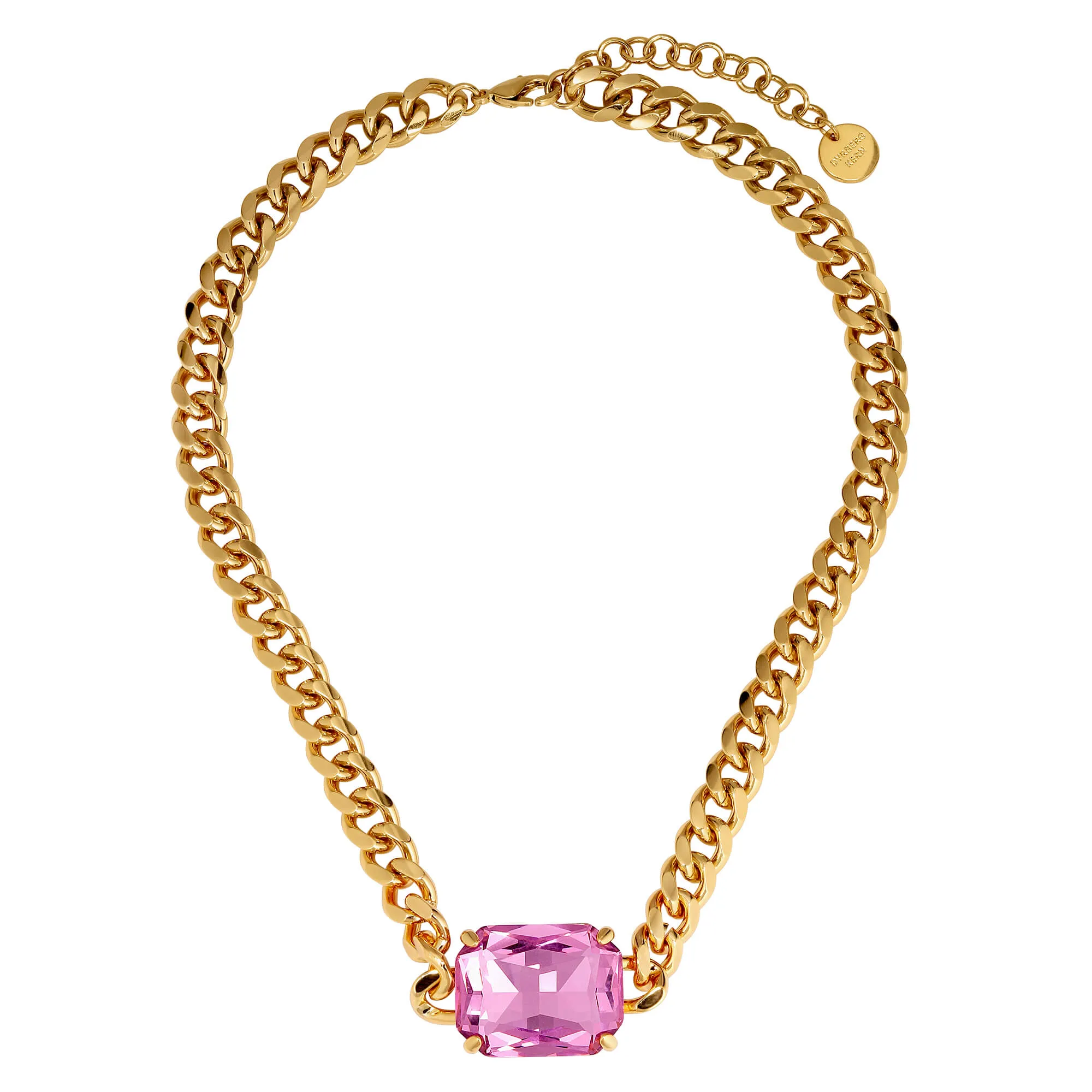 Dyrberg Kern Tagona Gold Necklace - Light Rose