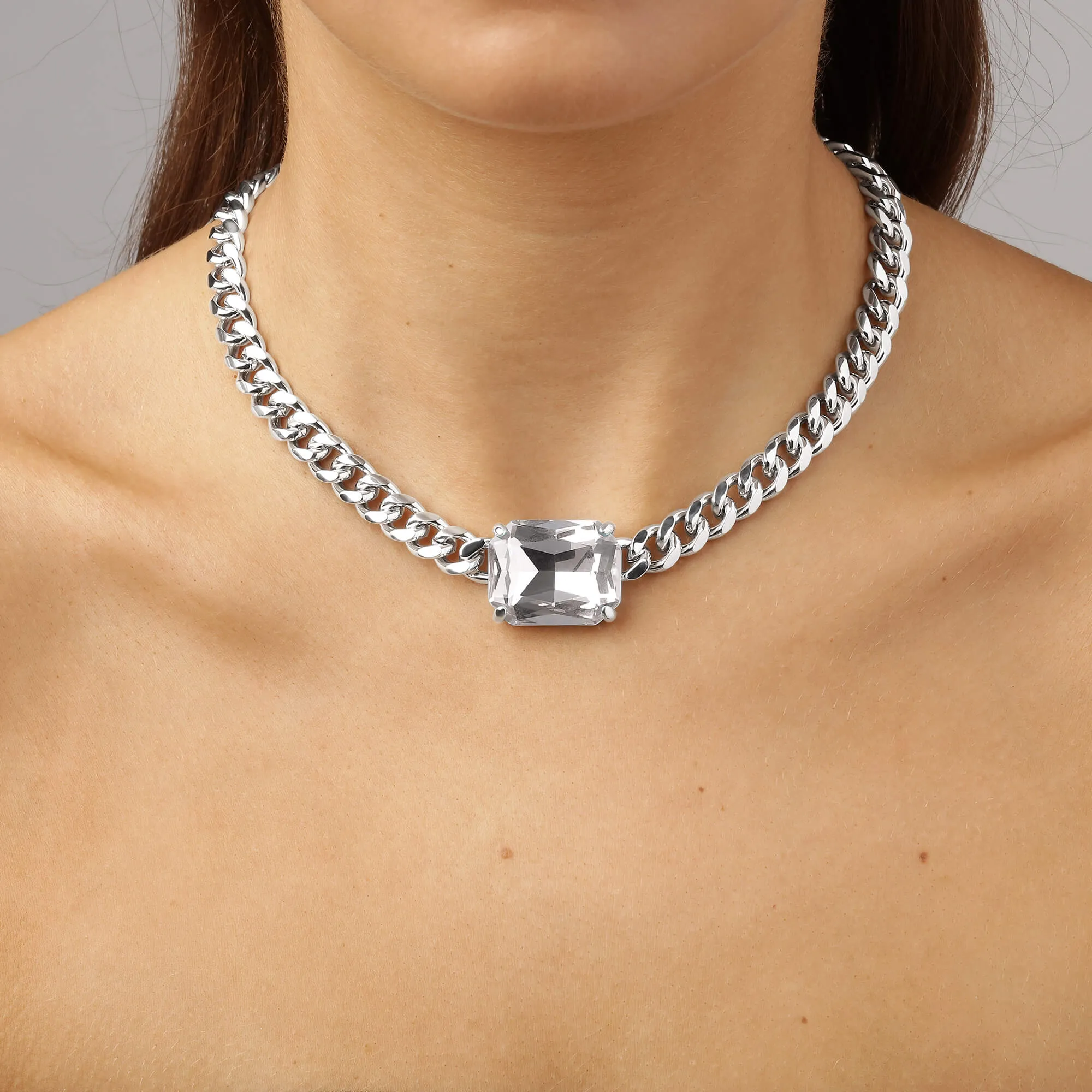 Dyrberg Kern Tagona Silver Necklace