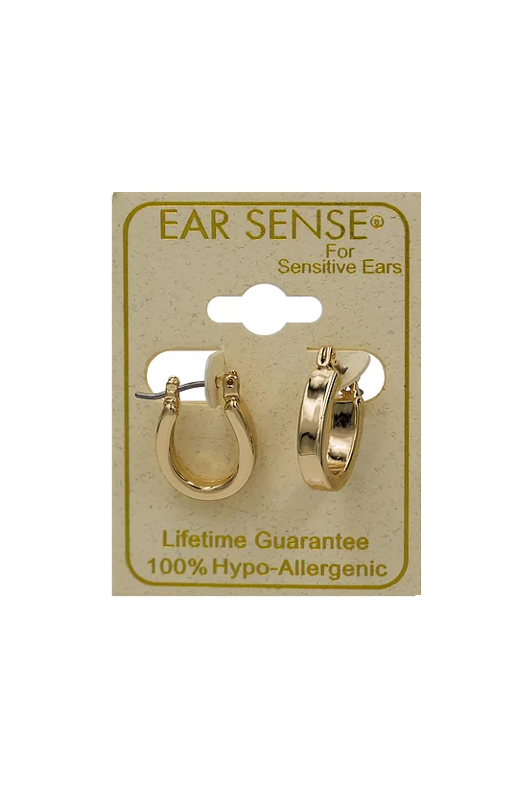 EarSense F354 15mm Gold Chunky Oval Click Hoops