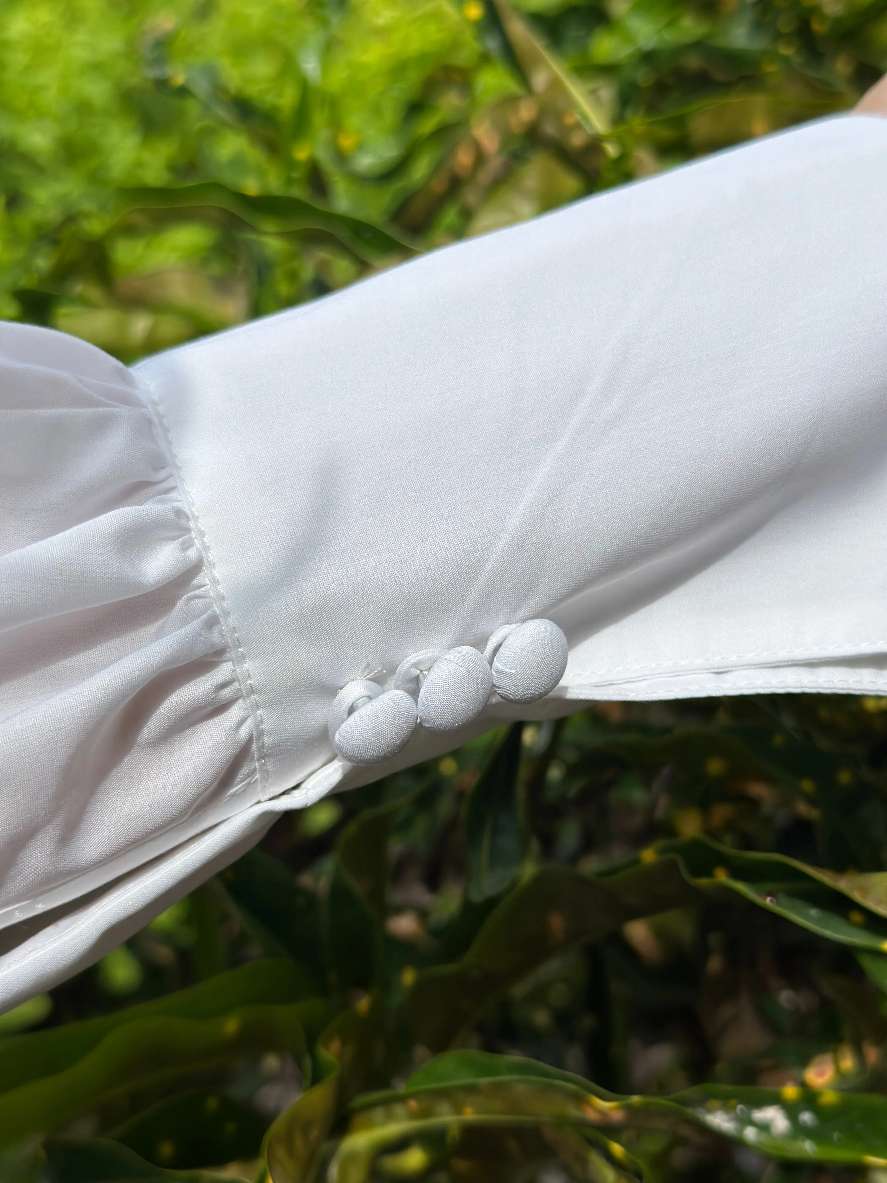 Eileen Collar Dress, White