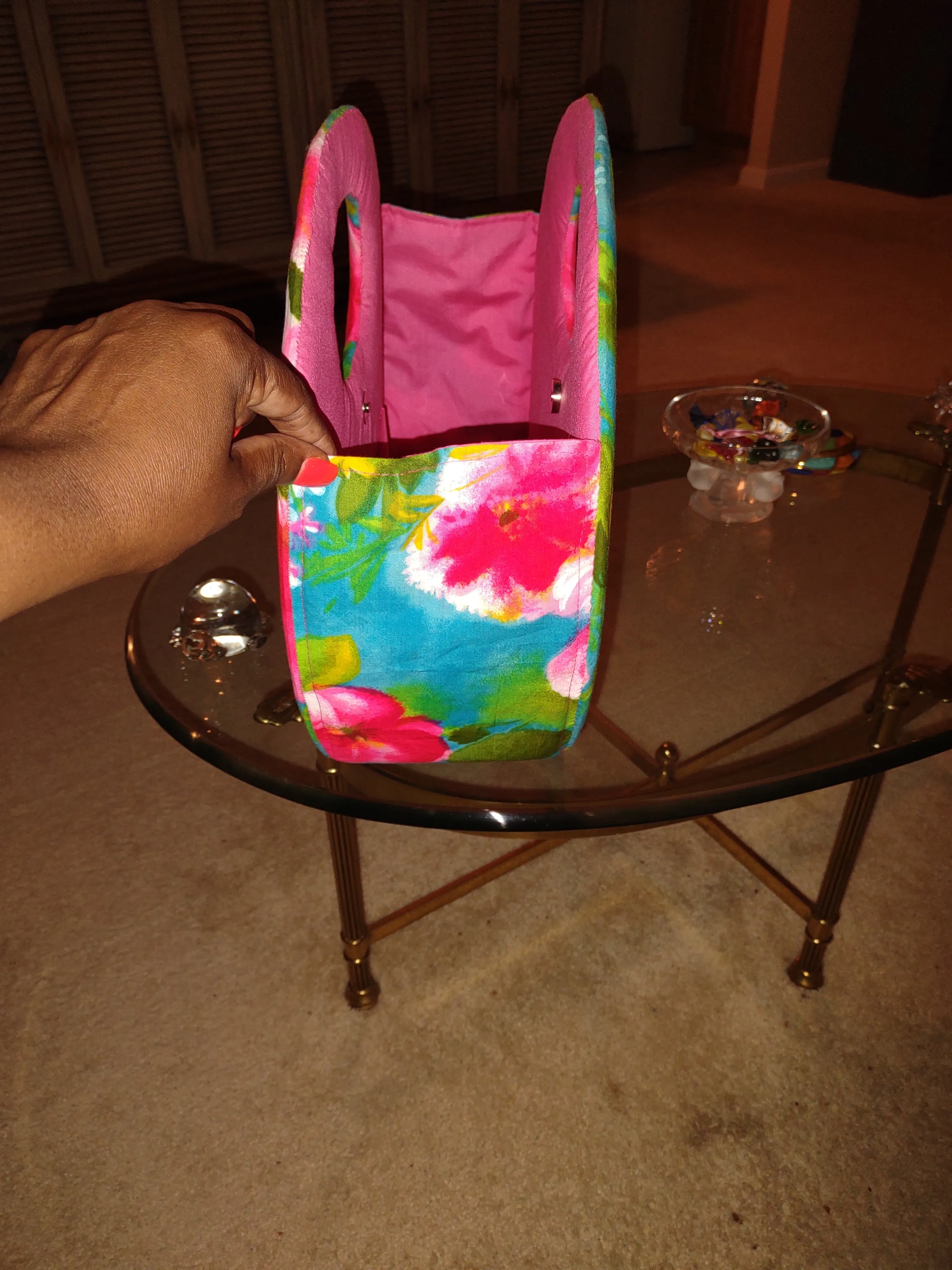 Elegant and Chic Bag Set Assemble Caribbean style. Complete set. Purse handmade in Haïti.