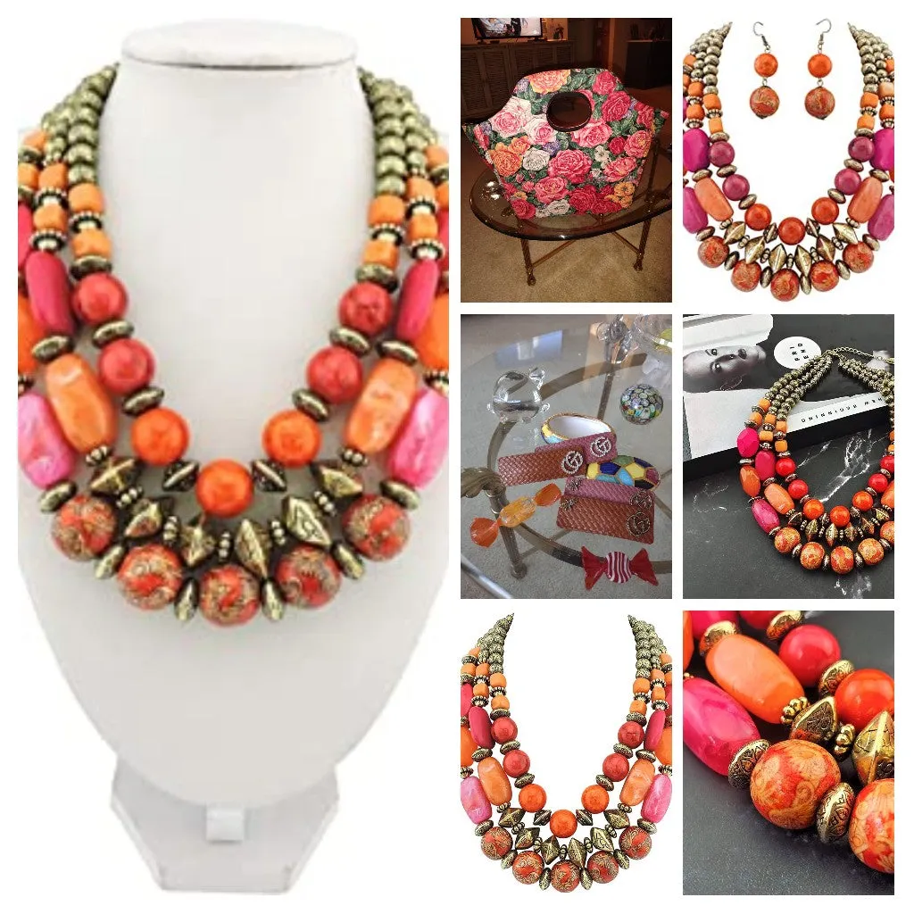 Elegant and Chic Going Out Assemble Caribbean style. Complete set. Purse handmade in Haïti.