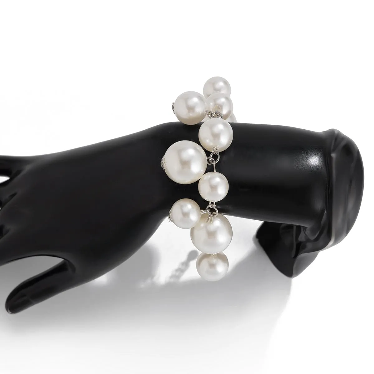 Elegant Chunky Pearl Chain Bracelet