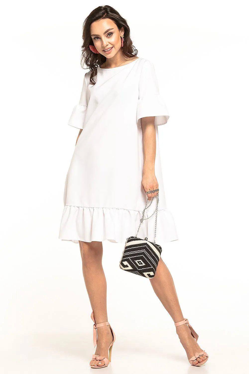 Elegant Frill Mini Dress