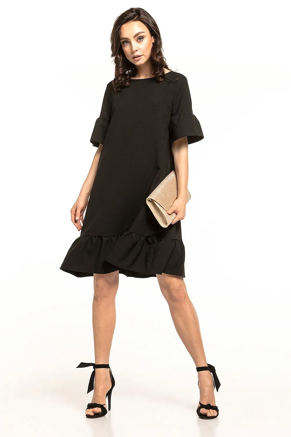 Elegant Frill Mini Dress