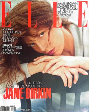 ELLE Magazine France #2465 March 1993 JANE BIRKIN