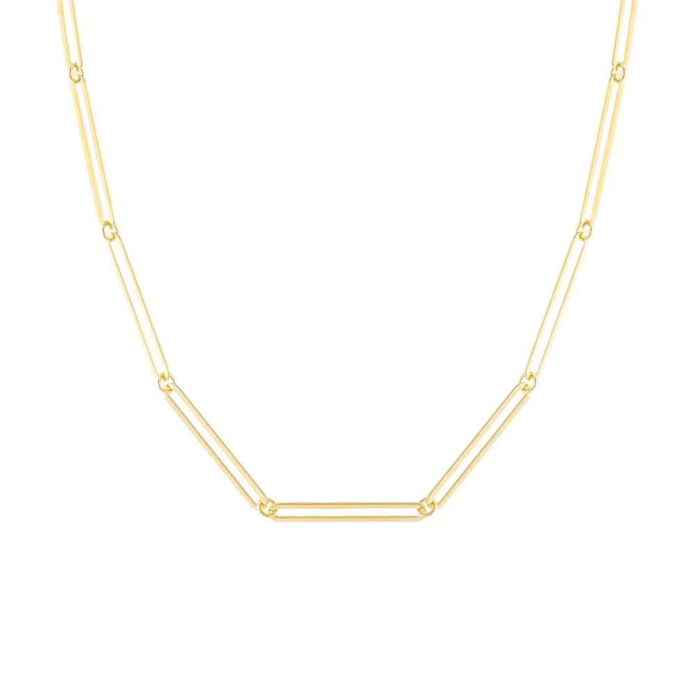 Elongated Paperclip Necklace