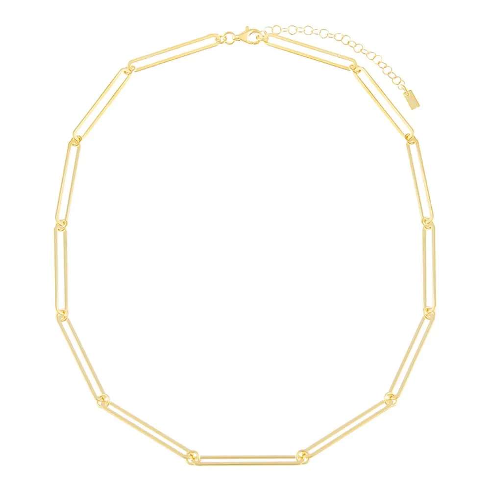 Elongated Paperclip Necklace