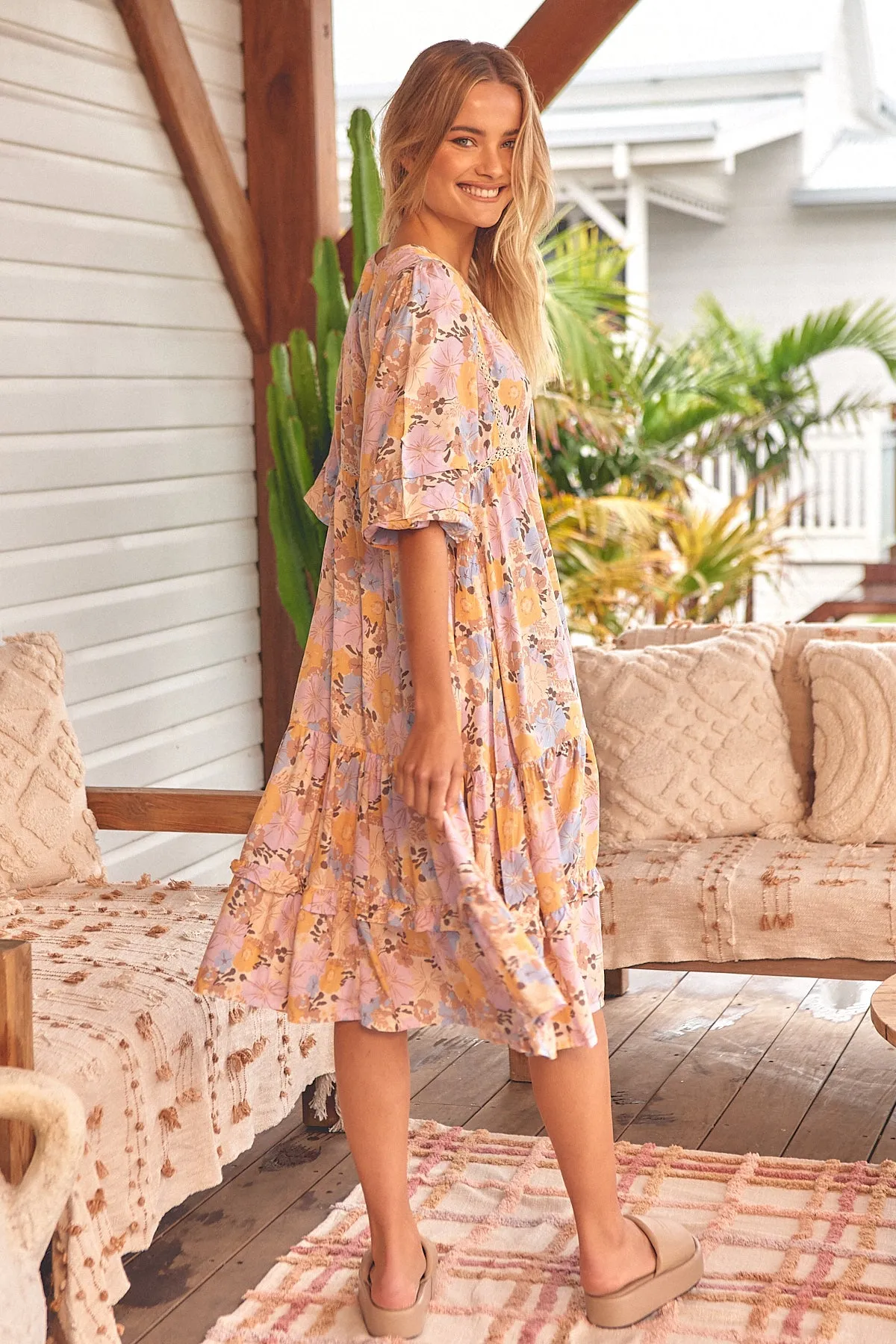 Emmy Print Monday Midi Dress