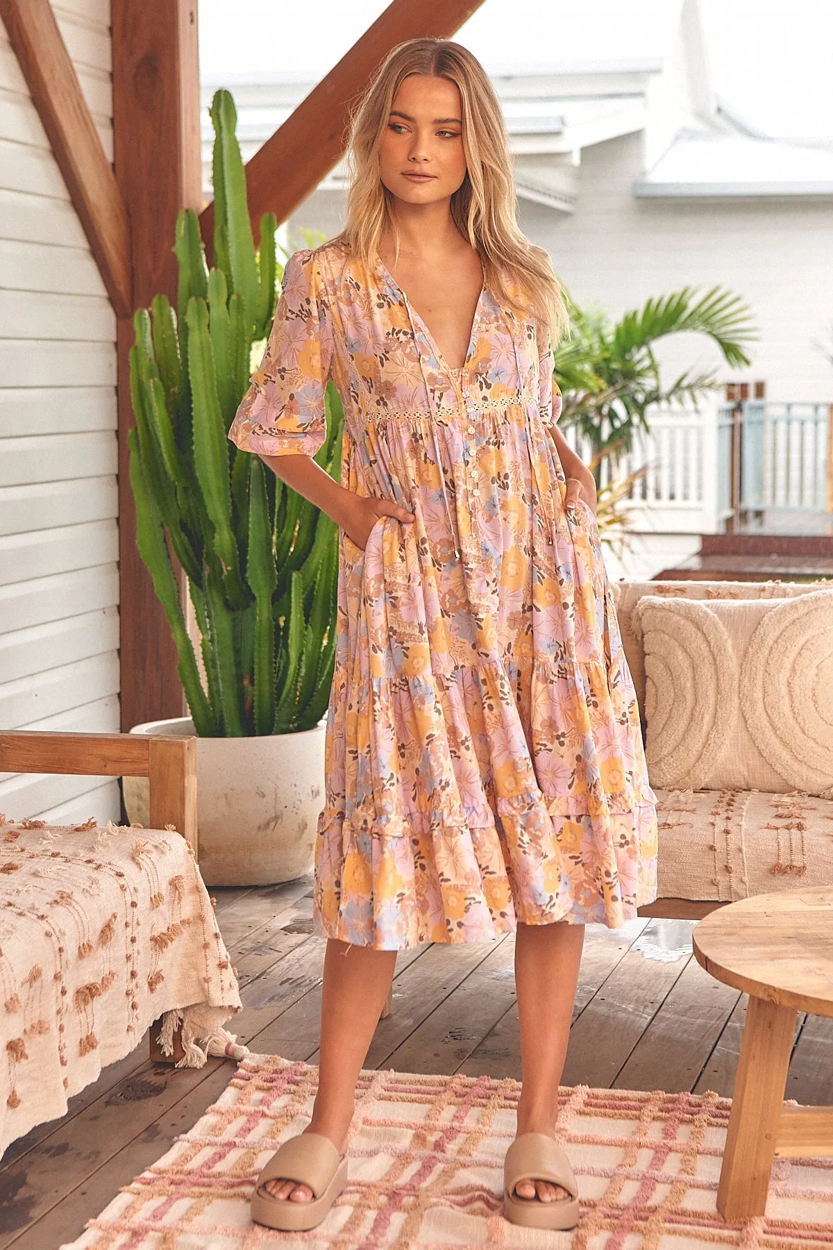 Emmy Print Monday Midi Dress