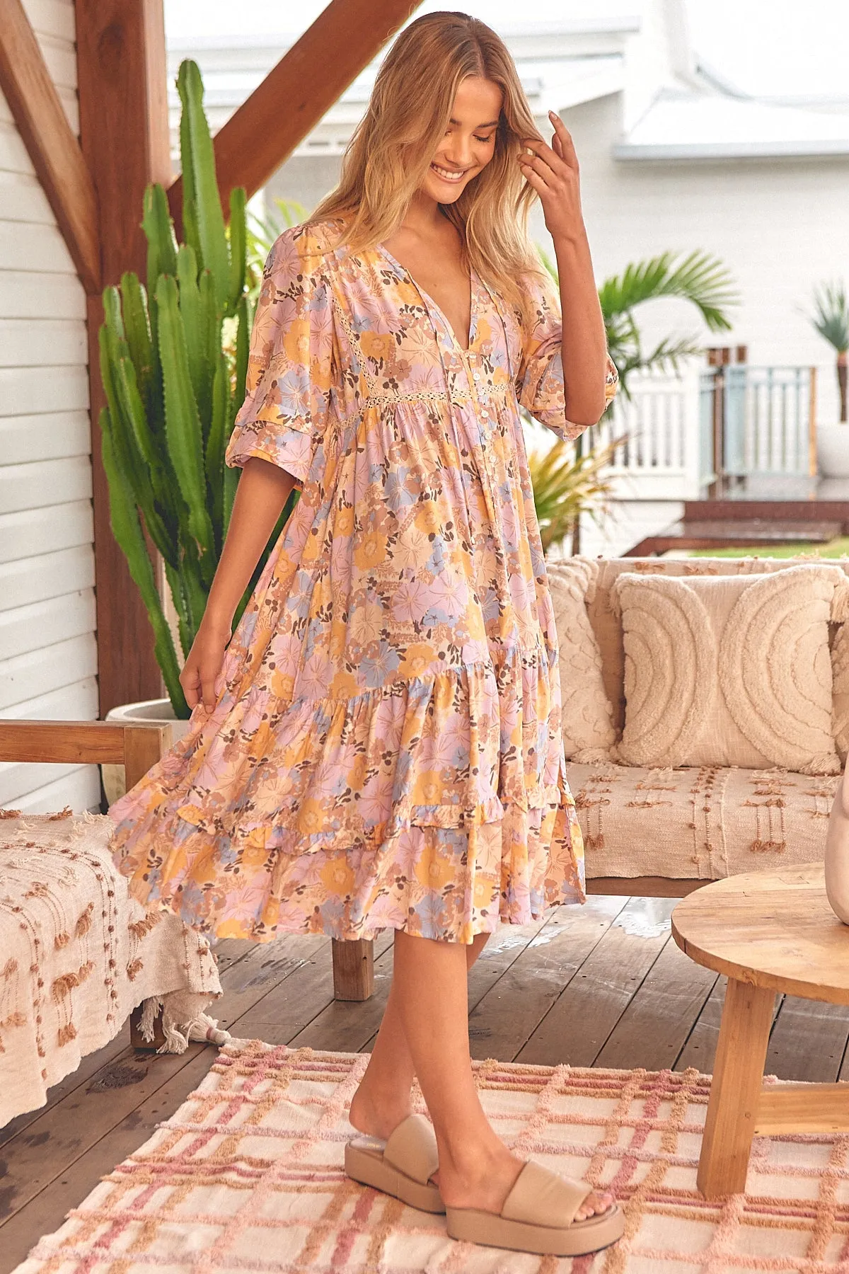 Emmy Print Monday Midi Dress