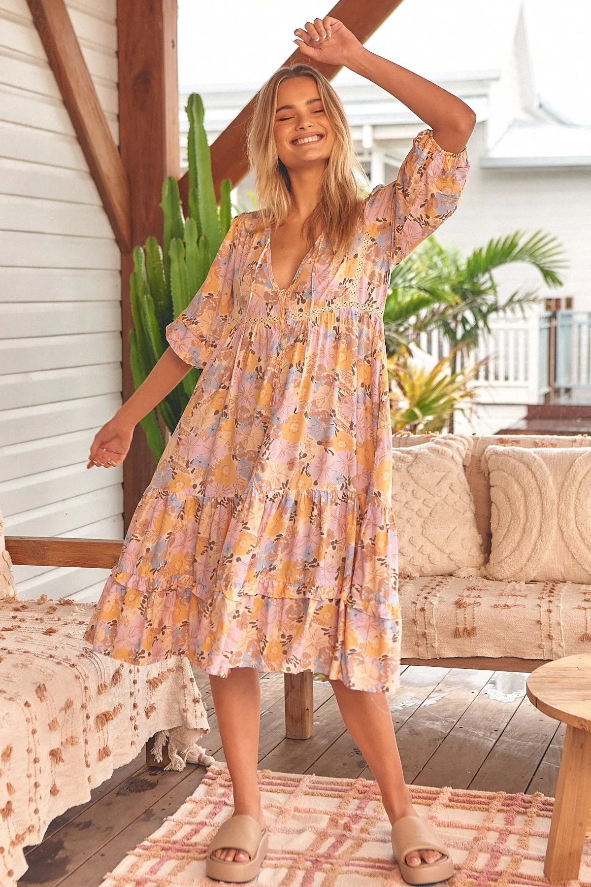 Emmy Print Monday Midi Dress